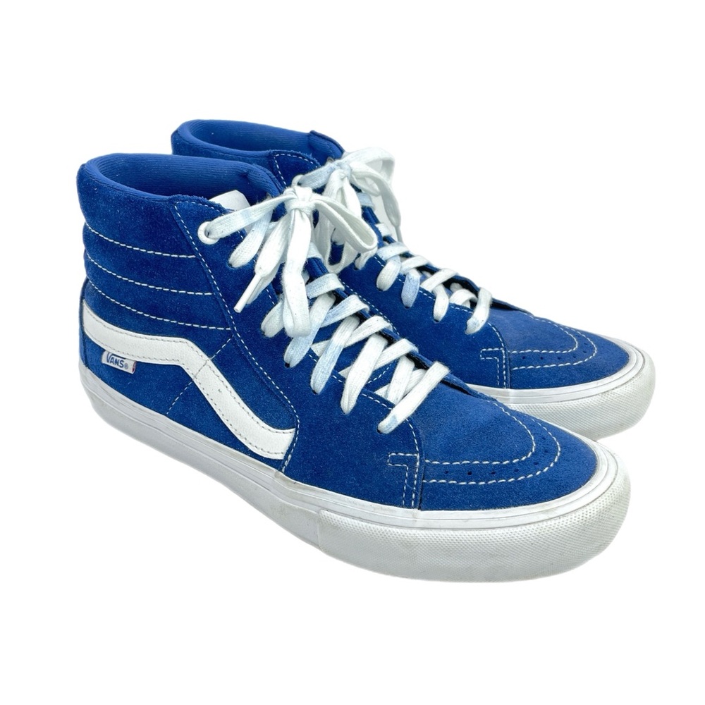 Men’s Vans SK8-HI Skateboarding Pro High Top Suede Sneakers Blue Sz 9.5